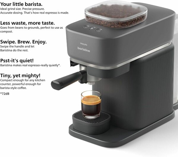 Philips BAR300/60 Baristina félautomata eszpresszógép, Fekete