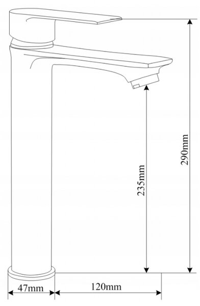 Mexen Royo magas mosdócsaptelep, fehér - 72210-20