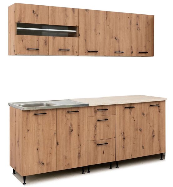Anikó 200 cm konyha artisan tölgy
