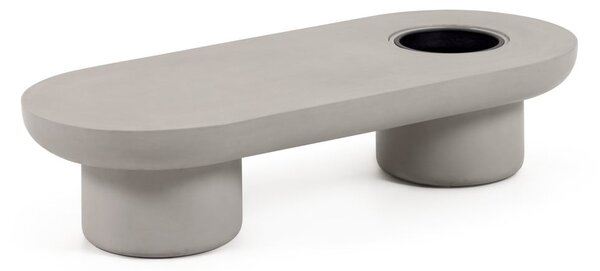 Kerti beton dohányzóasztal Kave Home Taimi, 140 x 60 cm, 140 x 60 cm