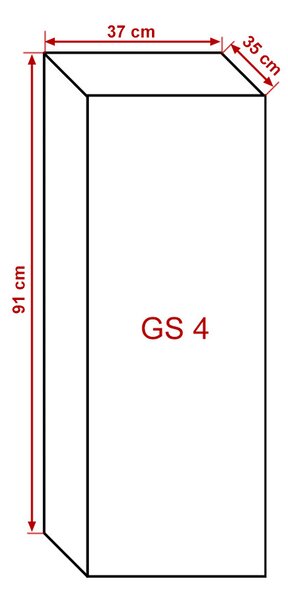 Prince GS4 FÜGGŐLEGES SZEKRÉNY matt fehér