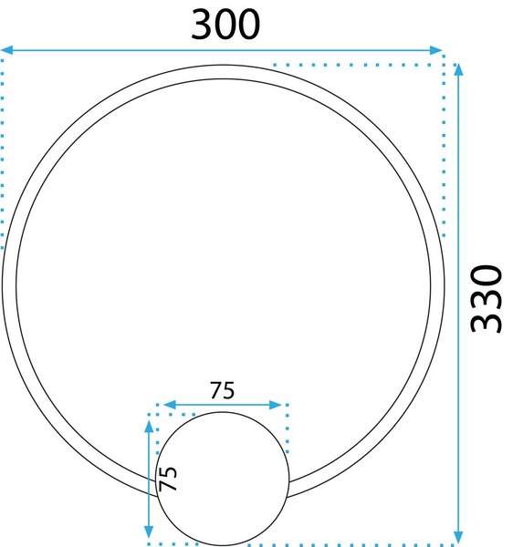 Fali lámpa LED APP1384-CW GOLD 30cm