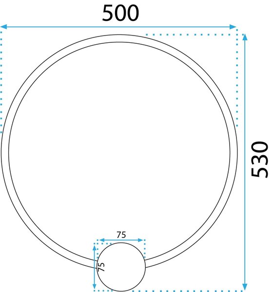 Fali lámpa LED APP1390-CW GOLD 50cm