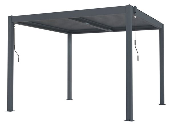 Bioklimatikus pergola G21 Austin 3×3 m, antracit színű alumínium (63900800)