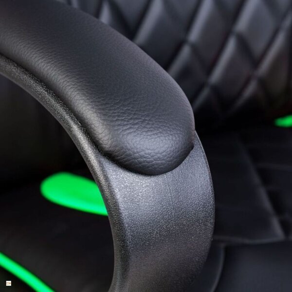 Delight BMD1116GR Gamer szék - Fekete/ Zöld