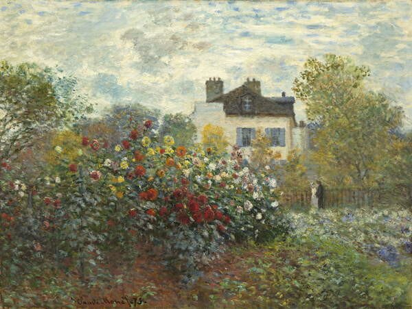 Claude Monet - Festmény reprodukció The Artist's Garden in Argenteuil , 1873, (40 x 30 cm)