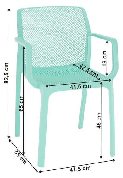 KONDELA Rakásolható szék, mentol/műanyag, FRENIA