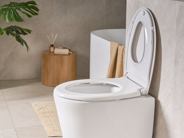 WC ülőke FAGNANO Lassú záródású 2 az 1-ben Duroplast Fehér