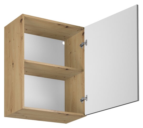 KONDELA Felső szekrény, artisan tölgy/szürke matt, univerzális, LANGEN G60
