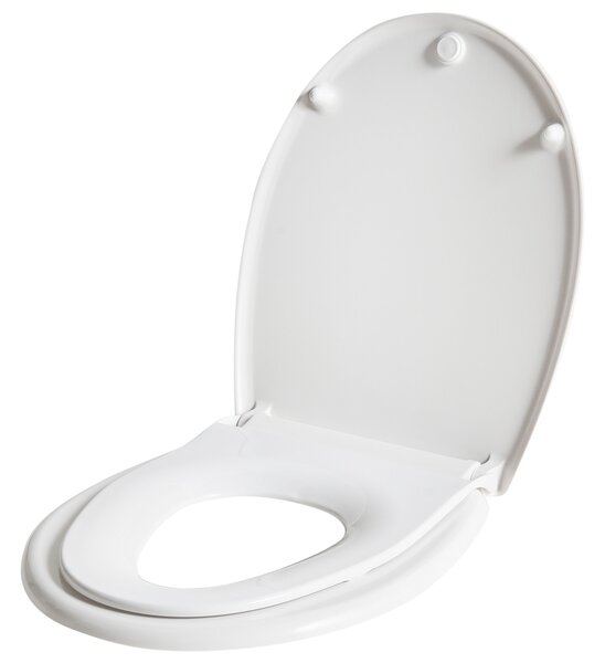 WC ülőke FAGNANO Lassú záródású 2 az 1-ben Duroplast Fehér
