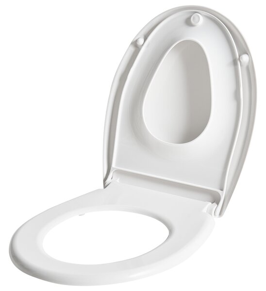 WC ülőke FAGNANO Lassú záródású 2 az 1-ben Duroplast Fehér