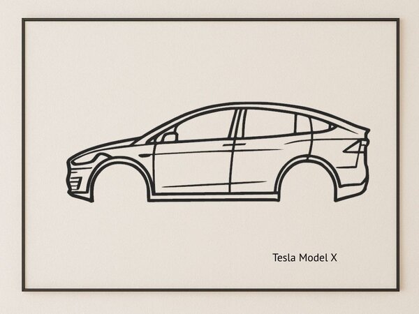 Tesla Model X faldekoráció
