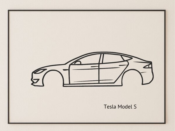 Tesla Model S faldekoráció