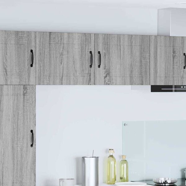 VidaXL Fali Szekrény PORTO 2 pcs Szürke Sonoma 50 x 31 x 40 cm Faanyag