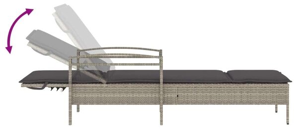VidaXL Napozóágy - Polyrattan - 200 cm