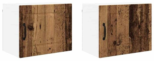 VidaXL Konyhaszekrény polcokkal 2 pcs Öreg fa 50 x 31 x 40 cm Faanyag
