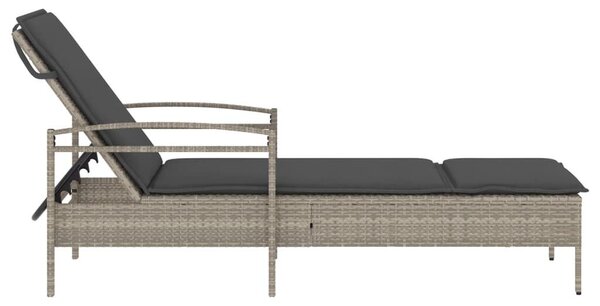 VidaXL Napozóágy - Polyrattan - 200 cm