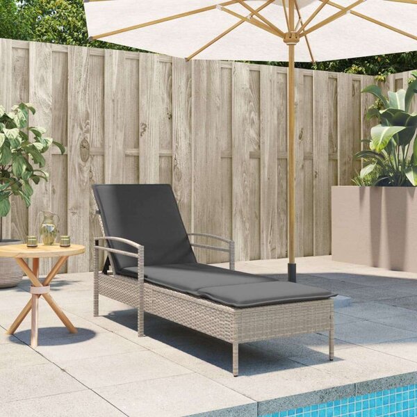 VidaXL Napozóágy - Polyrattan - 200 cm
