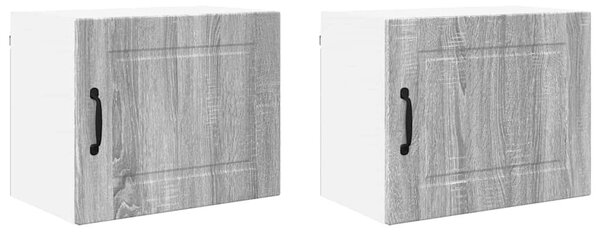 VidaXL Fali Szekrény PORTO 2 pcs Szürke Sonoma 50 x 31 x 40 cm Faanyag