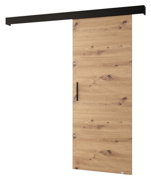 KONDELA Tolóajtó, artisan tölgy/fekete/fekete, SALDOR 90 1