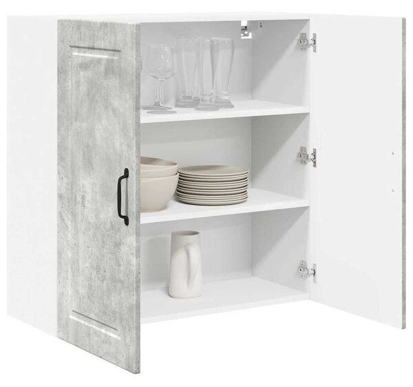 VidaXL Konyhaszekrény polcokkal Beton Szürke 80 x 31 x 80 cm Faanyag