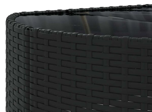 VidaXL Polyrattan Kerti Ülőgarnitúra - 4 részes - Fekete