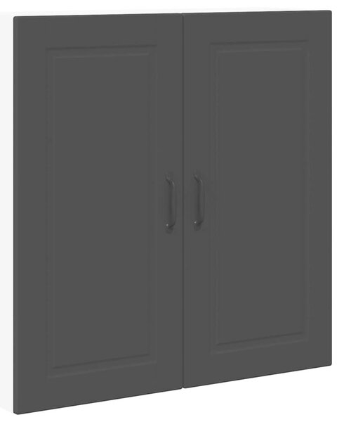 VidaXL Konyhaszekrény polcokkal ajtóval Fekete 80 x 31 x 80 cm Faanyag