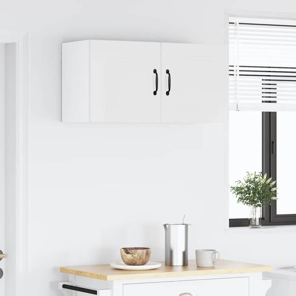 VidaXL Fali Szekrény PORTO Magas Fényű Fehér 80 x 31 x 40 cm Faanyag