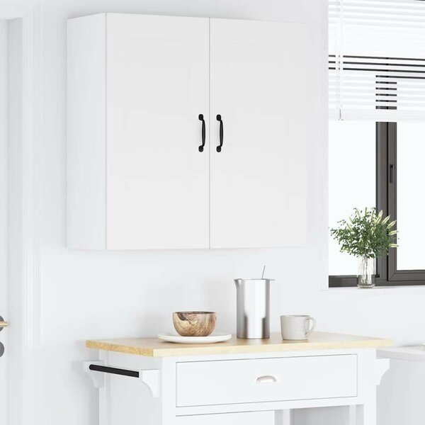 VidaXL Fali Szekrény PORTO Magas Fényű Fehér 80 x 31 x 80 cm