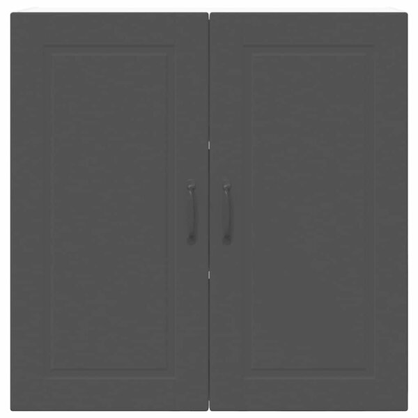 VidaXL Konyhaszekrény polcokkal ajtóval Fekete 80 x 31 x 80 cm Faanyag