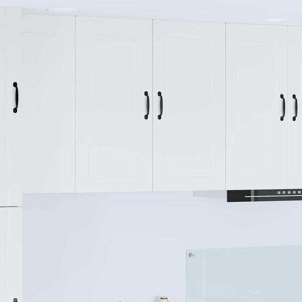 VidaXL Fali Szekrény PORTO Magas Fényű Fehér 80 x 31 x 80 cm