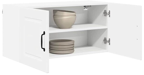 VidaXL Fali Szekrény PORTO Magas Fényű Fehér 80 x 31 x 40 cm Faanyag