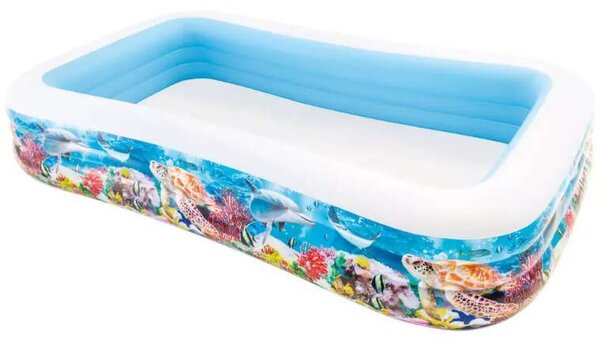 Wet Set Felfújható Családi Medence - Tengeri Motívum - 305x183x56cm