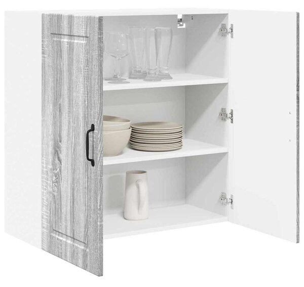 VidaXL Konyhaszekrény polcokkal Szürke Sonoma 80 x 31 x 80 cm Faanyag