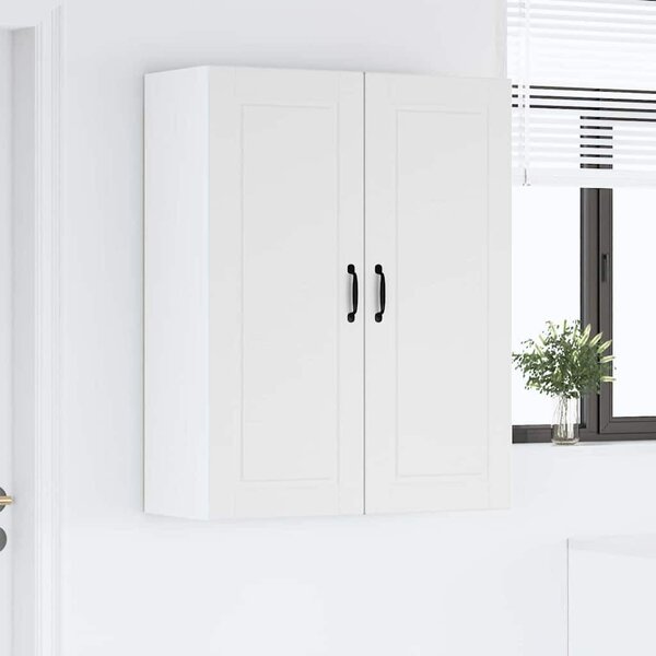 VidaXL Konyhaszekrény polcokkal ajtóval Fehér 80 x 31 x 100 cm Faanyag