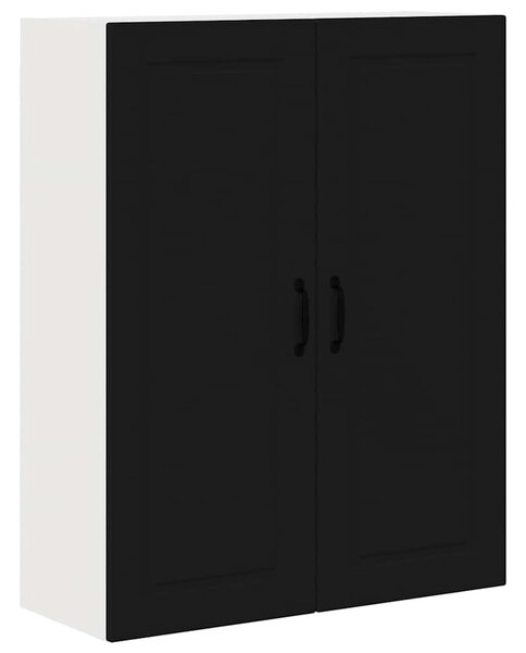 VidaXL Konyhaszekrény polcokkal Fekete 80 x 31 x 100 cm Faanyag