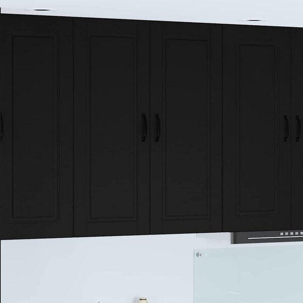 VidaXL Konyhaszekrény polcokkal Fekete 80 x 31 x 100 cm Faanyag