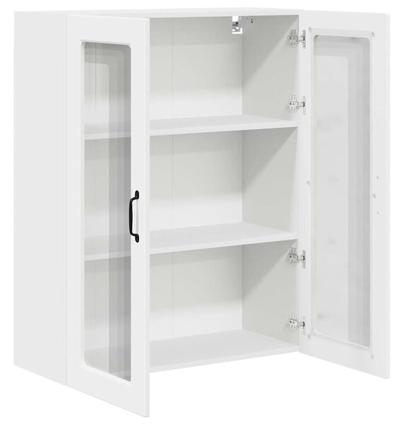 VidaXL Fali konyhaszekrény polcokkal Fehér 80 x 31 x 100 cm Faanyag