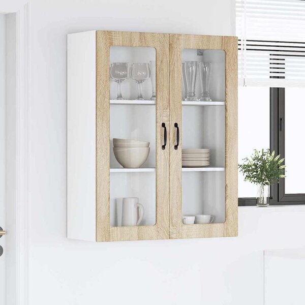 VidaXL Konyhaszekrény polcokkal Sonoma tölgy 80 x 31 x 100 cm Faanyag