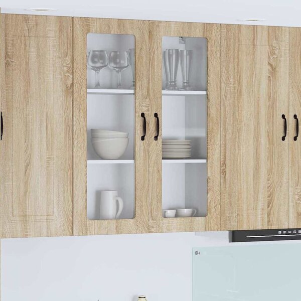VidaXL Konyhaszekrény polcokkal Sonoma tölgy 80 x 31 x 100 cm Faanyag