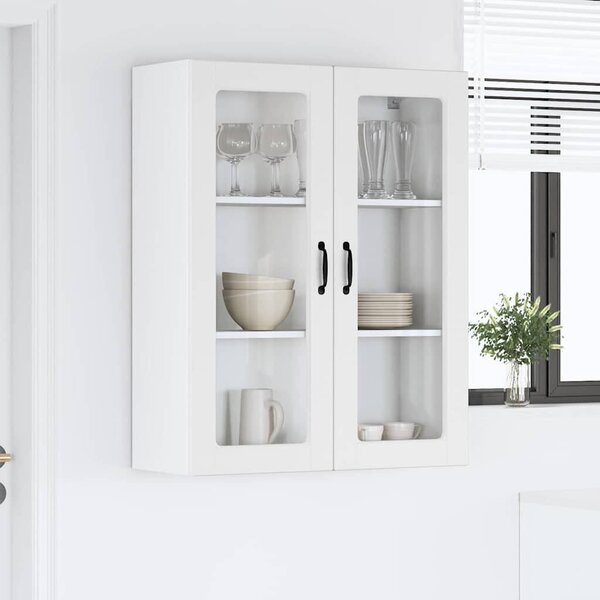 VidaXL Fali konyhaszekrény polcokkal Fehér 80 x 31 x 100 cm Faanyag
