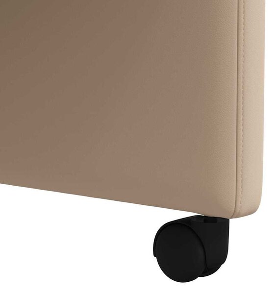 VidaXL Kerekes Étkező Székek 2 pcs Cappuccino 58 x 65 x 98 cm Műbőr