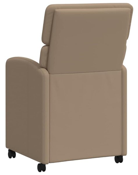 VidaXL Kerekes Étkező Székek 2 pcs Cappuccino 58 x 65 x 98 cm Műbőr