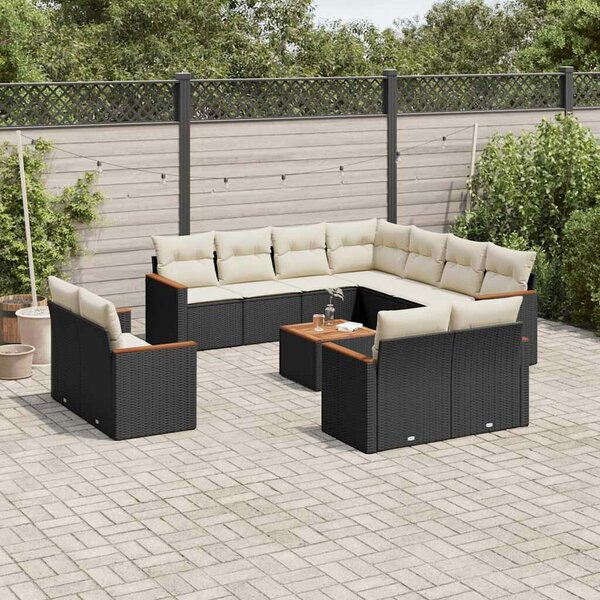 VidaXL Polyrattan Kerti Ülőgarnitúra - 12 részes