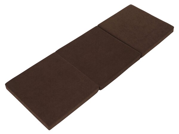 KONDELA Összehajtható matrac, hab, 65x180, barna, LEVI 65