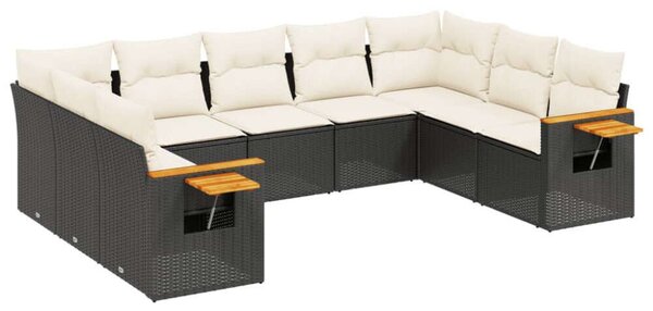 VidaXL U alakú Kerti Garnitúra - 9 részes - Polyrattan