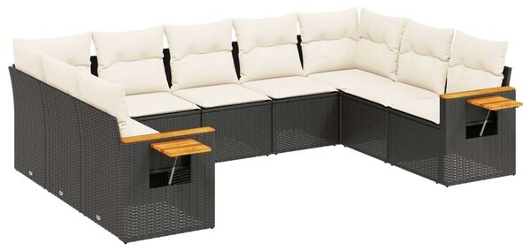 VidaXL U alakú Kerti Garnitúra - 9 részes - Polyrattan