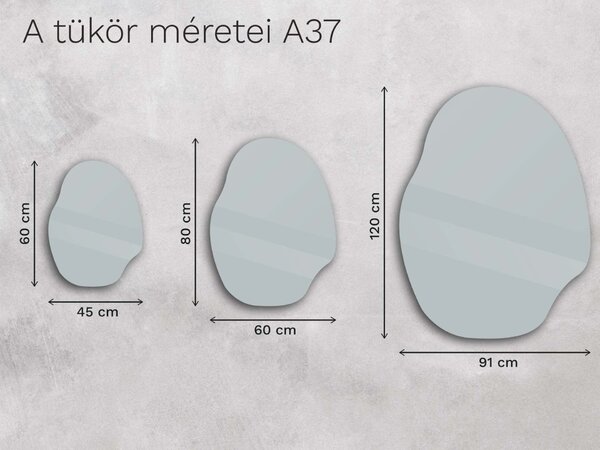 Organikus tükör LED világítással A37