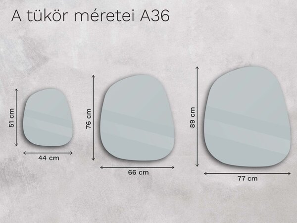 Organikus tükör LED világítással A36