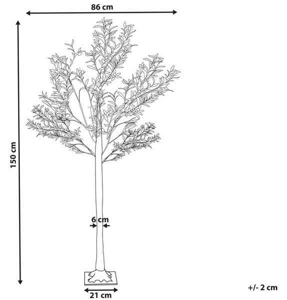 Kültéri dekoráció LED MELAKKO Fa 150 cm Zöld
